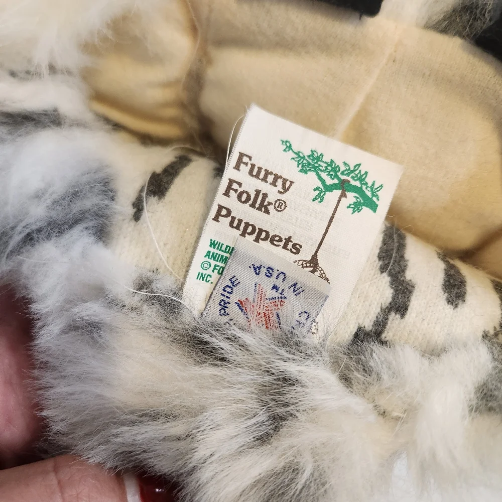 Folkmanis Puppets Snowy Owl Hand Puppet White Plush Stuffed Animal Toy - Picture 6 of 7